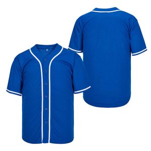 Aangepaste blauwe authentieke honkbal jersey stikselnaam nummer