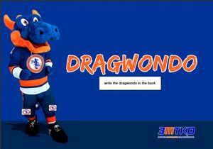 Costume de mascotte de dragon bleu personnalisé ajouter logo livraison gratuite