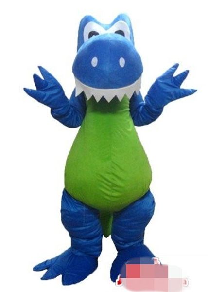 Costume de mascotte de dragon de dinosaure à dents bleues personnalisé Costume de personnage taille adulte livraison gratuite