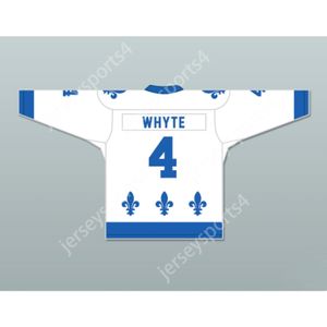 Aangepaste BOB WHYTE 4 LE NATIONAL DE QUEBEC HOCKEY JERSEY LANCE ET COMPTE NIEUWE Top gestikt S-M-L-XL-XXL-3XL-4XL-5XL-6XL