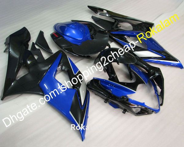 Kit de carénage de carrosserie personnalisé pour Suzuki GSXR1000 2005 2006 GSXR 1000 05 06 K5, pièce de carénage de moto bleu noir (moulage par injection)