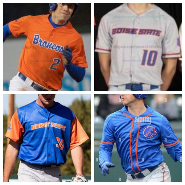 Maillot de baseball personnalisé Boise State tous cousus maillots pour hommes et femmes Chase Adkison Dawson Martin Cory Meyer Torin Montgomery Cole Posey Christian Padilla