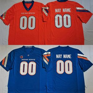 Custom Boise State Jerseys Timpel Men College White Orange Blue Us Flag Fashion volwassen maat American Football Wear gestikte trui