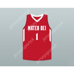 Custom Bol Bol 1 Mater Dei High School Basketball Jersey 2 Alle gestikte maat S -6xl topkwaliteit