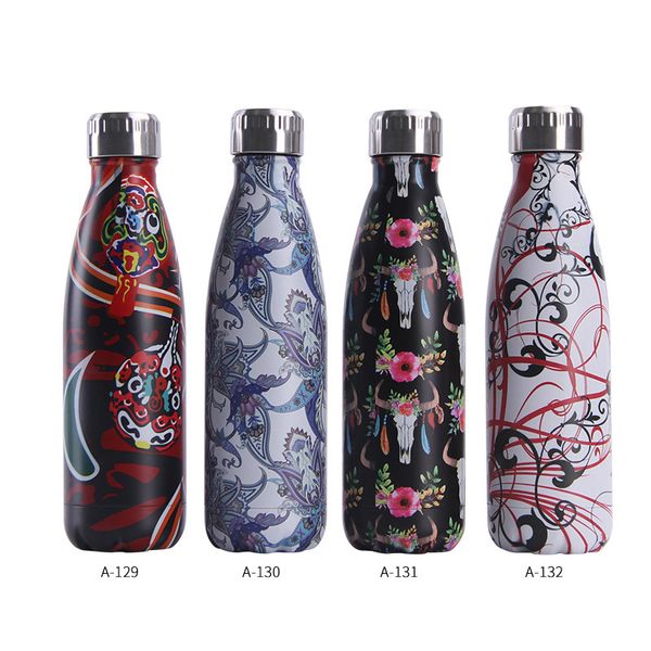 Botella personalizada para termo de agua Taza aislada al vacío DoubleWall Travel Drinkware Deportes Frasco Calabaza Botella Memorial Regalo 220608