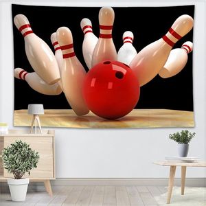 Custom bowling tapijtwand hangt voor feestdecoraties kunst thuis decor strand dekens op maat 220622