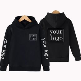 Aangepaste Jongen Meisje Hoodies Casual Lange Mouw Kinderen Hoodie DIY Tekst Afbeelding Kleding Voor/Achter Print Mode Sweatshirts Tops 240102