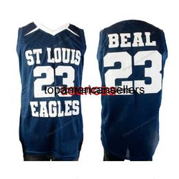 Custom Bradley Beal # 23 High School Basketball Jersey Homme Cousu Bleu Taille S-4XL N'importe quel nom et numéro