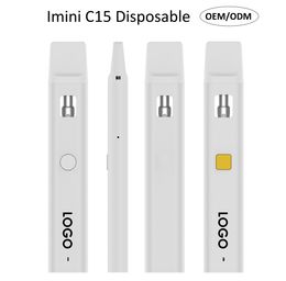 Marque personnalisée 1,0 ml 2,0 ml Blanc Vide à huile vide Vape jetable Vape D8 D9 HHC Préchauffe USB Dispositif Recharge en céramique Pod 510 CARTRIDE VAPE USA EU WHAREHOUSE