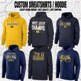Custom Brand -fans USA College Football 2023 National Champions Club Sports Sweatshirts Fleece pullover Hoodie Casual Jackets