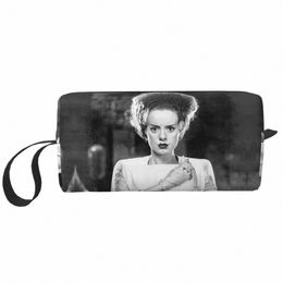 Personnalisé Mariée De Frankenstein Voyage Cosmétique Sac Femmes Horreur Film De Toilette Maquillage Organisateur Dames Beauté Stockage Dopp Kit N6p7 #