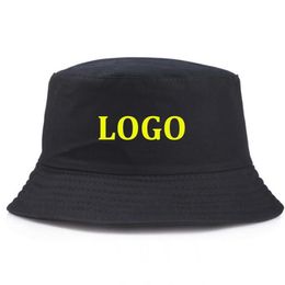 Chapeau de seau personnalisé en plein air logo bricolage chapeaux de pêcheur casquette de sport hommes femmes coton casquettes de pêche 3109
