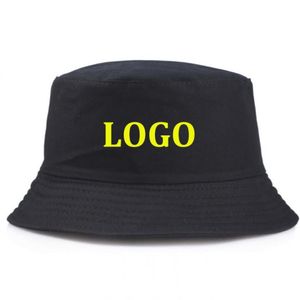 Chapeau seau personnalisé pour l'extérieur, logo de pêcheur, casquette de sport pour hommes et femmes, en coton, Caps286f