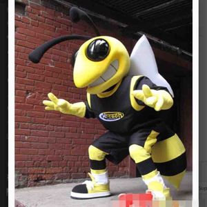 Aangepaste Bumblebee Bee mascotte kostuum volwassen grootte