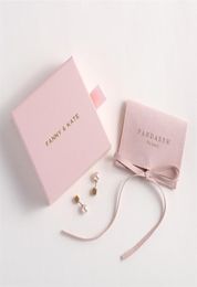 Empresa personalizado Papelado de papel Luxury Box de joyas de joyas de microfibra bolsas de joyas para el collar Oreings Chic 2103317071435