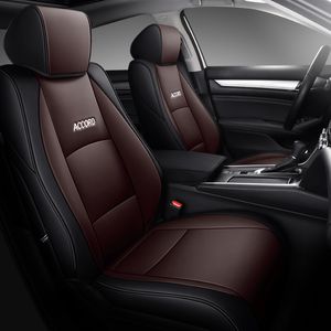 Aangepaste autostoelhoes voor Honda Select Accord 18 19 20 21 22 jaar waterdichte hoogwaardige leerauto -stoelbeschermers volledige set