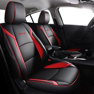 Aangepaste autostoelhoezen voor Mazda 3 auto's beschermhoes van hoogwaardig leer Automobiles luxe antislip auto-accessoires285e