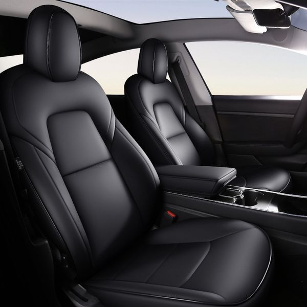 Fundas de asiento de coche personalizadas para Tesla modelo 3, asientos de cobertura completa, almohadilla de protección, accesorios interiores personalizados