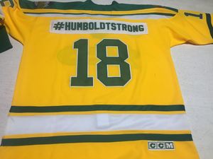 Aangepaste CCM Broncos Humboldt Broncos #Humboldtstrong 18 hockey jersey vintage # 20 Schatz gestikt borduurwerk Elke naam nummer S-5XL