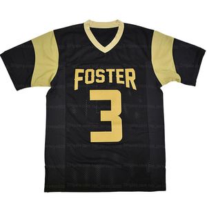 Custom Ceedee Lamb 3 # Foster High School Football Jersey Stitched Black Any Name Number Size S-4XL Jerseys Topkwaliteit