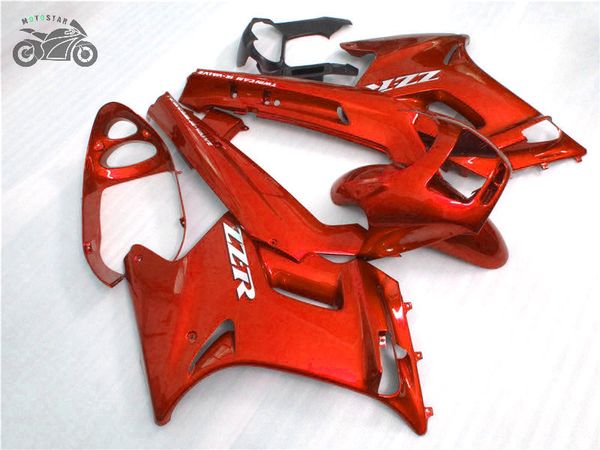 Ensemble de carénages chinois personnalisés pour Kawasaki 1990-2007 ZZR250 pièces de carénage de réparation de carrosserie en plastique ABS rouge ZZR-250 ZZR 250 90-07