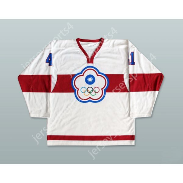 MAILLOT DE HOCKEY TAIPEI CHINOIS personnalisé NOUVEAU Top cousu S-M-L-XL-XXL-3XL-4XL-5XL-6XL