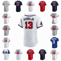 Maillot Chipper Jones personnalisé Hank Aaron Dale Murphy John Smoltz Tom Glavine David Justice Chris Chambliss Andruw Jones Mark Wohlers Maddux John Rocker Warren Spahn