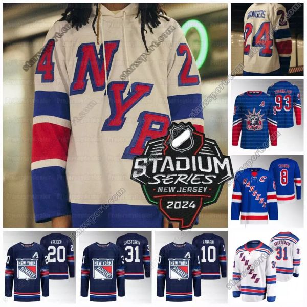 CUSTOM Chris Kreider 2024 Stadium Series Rangers Jersey Jacob Trouba Wheeler Jonathan Quick Vladimir Tarasenko Mika Zibanejad Fox Igor Shestein Panarin Nouveau