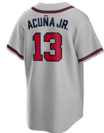 Custom City Connect Jersey 13 Ronald Acuna Jr. 27 Austin Riley Matt Olson Harris II Spencer Strider Ozzie Albies Jones Eddie Rosario Max Fried honkbaltruien