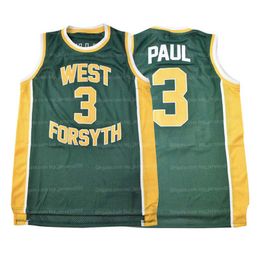 Custom Classic Paul High School Basketball Jersey Hombre Todo cosido Verde Tamaño S-4XL Nombre y número de calidad superior
