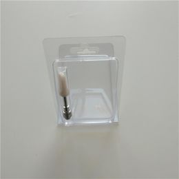 Boîte d'emballage de cartouche de stylo vape en plastique à clapet transparent transparent personnalisé 1 ml plateau de cartouche de stylo vape 100pcs lot255Z
