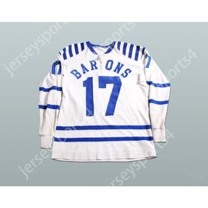 JERSEY DE HOCKEY BLANC CLEVELAND BARONS personnalisé surpiqué S-M-L-XL-XXL-3XL-4XL-5XL-6XL