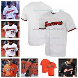 Camiseta de béisbol universitaria personalizada, todo cosido OSU Oregon State Beavers Anthony Marnell IV Drew Talavs Noah Ferguson Joey Mundt Aiden May Canon Reeder Jacob Krieg