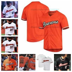 Maillot de baseball personnalisé entièrement cousu OSU Oregon State Beavers Brandon Forrester Tanner Smith Mens Mason Guerra Reeve Boyd Jacob Krieg Maillots pour femmes