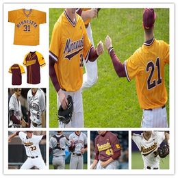 Béisbol universitario personalizado Minnesota Golden Gophers Jerseys Zack Raabe Max Meyer Chase Stanke Bertrand Jack Wassel Andrew Wilhite Sam Irlanda Jack Liffrig 4xl