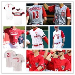 Custom College Baseball NC State Jersey Noah Soles Jonny Butler Jose Torres Coby Ingle Sam Highfill David Harrison Evan Justice Carson 270J