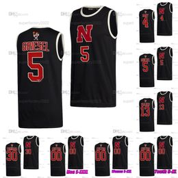 Camiseta personalizada de baloncesto universitario 2023 NCAA Nebraska Cornhuskers 4 Juwan Gary 5 Sam Griesel 13 Derrick Walker 30 Keisei Tominaga