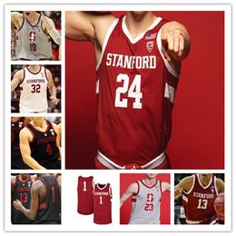 Custom College Basketball Stanford Jerseys Harrison Ingram Jaiden Delaire Maxime Raynaud Spencer Jones Michael Oconnell Noah Taitz Isael Silva Lukas Kisunas 4xl