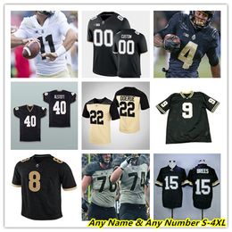 NCAA College Purdue Boilermakers voetbalshirts Aidan O'Connell Devin Mockobee Charlie Jones Sanoussi Kane Tyrone Tracy Payne Durham Dylan Downing TJ Sheffield
