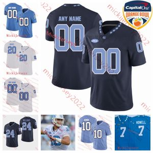 Lawrence Taylor Maillot de football Tar Heels de Caroline du Nord Sam Howell Mitchell Trubisky Kedrick Bingley Jonathan Adorno Milad Aghaiepour Marcus Allen maillots