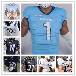 Custom College OLD DOMINION ODU voetbalshirt Hayden Wolff D.J. Mack Jr. Blake Watson Elijah Davis Jon-Luke Peaker Ali Jennings III Zack Kuntz Isiah Paige Stone Smartt