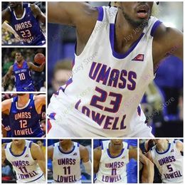 Colegio personalizado UMass Lowell Basketball Jersey Christian Lutete Obadiah Noel Ron Mitchell Connor Withers Gantz Jordyn Owens Allin Blunt