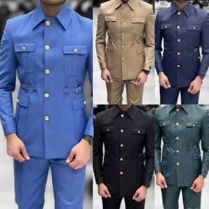 Custom Color Matching Fashion Prom Men Suits For Wedding Stand Collar Zhongshan Pak Jeugd Chinese stijl Formele bruidegomkleding