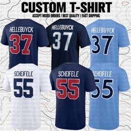 T-Shirt personnalisé de marque pour Fans du Club de sport de Hockey des états-unis, Connor Hellebuyck, Mark Scheifele, Kyle Connor, Nikolaj Ehlers