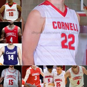 Custom Cornell Big Red Basketball 25 Max Watson 30 Chris Manon 31 Cooper Noard 32 Corbin Zentner 33 Chris Cain Hommes Femmes Maillots de jeunesse