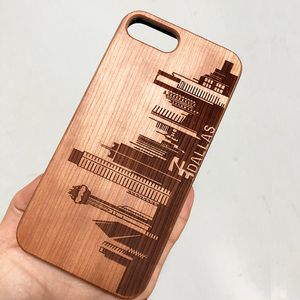 Couverture de téléphone en bois de cerisier créative personnalisée pour Iphone 12 11 pro max XR XS étuis en bois de bambou antichoc de haute qualité expédition rapide
