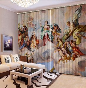 Rideau occultant personnalisé en tissu, rideau d'ange de Style européen pour chambre à coucher, salle de bain et cuisine