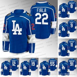 CUSTOM CUSTOM #22 Kevin Fiala LA Kings Night Jersey Royal Jersey Drew Doughty Adrian Kempe Anze Kopitar Alex Iafallo Trevor Moore Quinton By