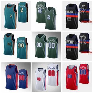 PERSONALIZADO PERSONALIZADO Personalizado Cade Cunningham Piston City Camiseta de baloncesto Jaden Ivey Saddiq Bey Bojan Bogdanovic Isaiah Stewart Jalen Duren Marvin