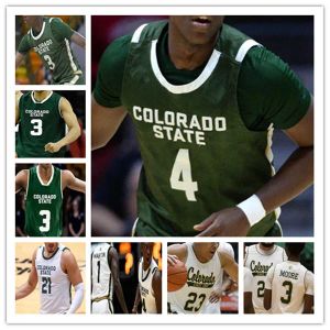 PERSONALIZADO PERSONALIZADO Baloncesto universitario personalizado Camisetas del estado de Colorado David Roddy Isaiah Stevens John Tonje Discon Thomas Jalen Lake Kendle Moore